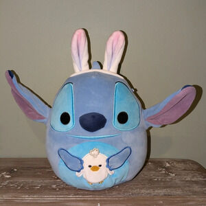 Squishmallow 8" Plush Disney Stitch and Duckling with Bunny Ears Easter 2024